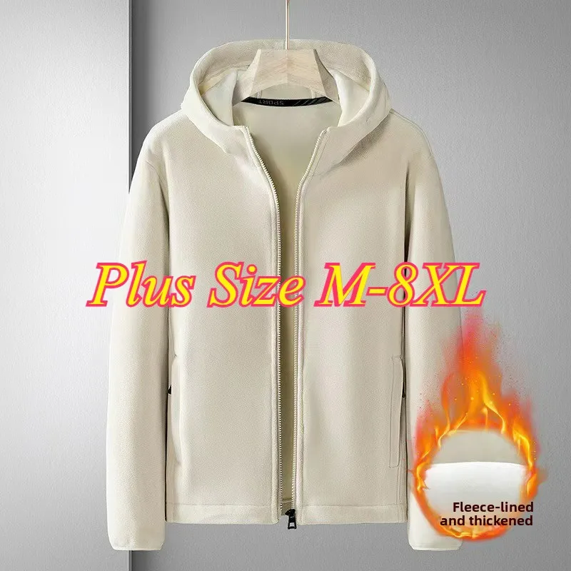 

New Mens Winter Jacket High Quality Soft Warm Korean-style Casual Hooded Coat Fleece Lining Windproof Suede Men Clothing Top