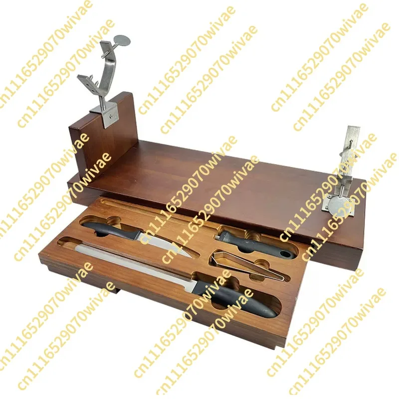 Spanish Iberian ham special knife holder, solid wood shelf bracket, marble ham rack with stable structure