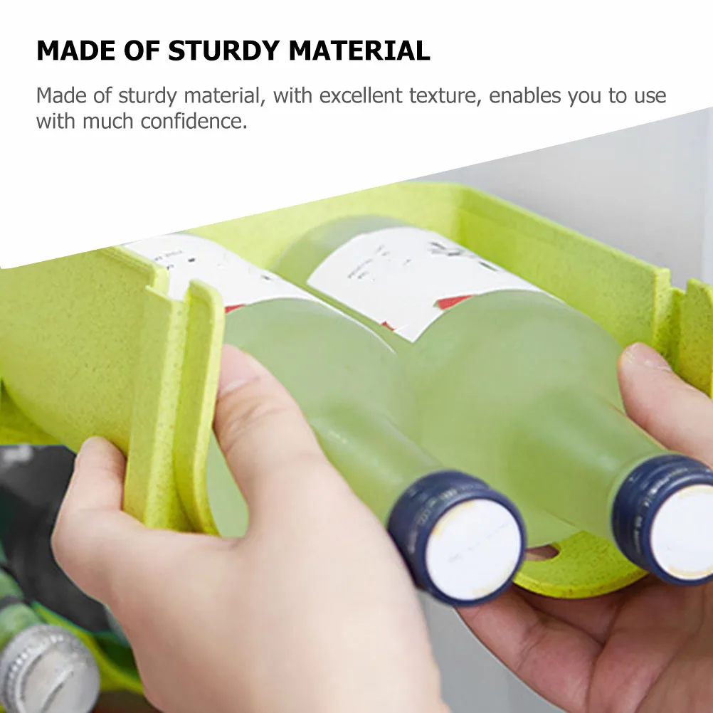 

4pcs Refrigerator Storage Rack Bottle Holder Stackable Countertop Organizer Wine Beer Can Holder Water Bottle Stand Fridge