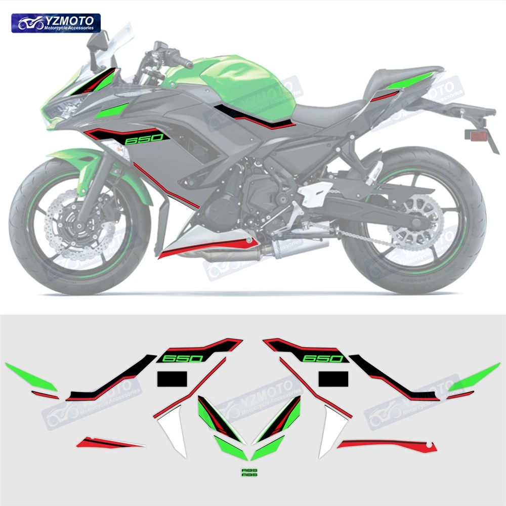 For NINJA650 Ninja 650 2019 2020 2021 2022 2023 2024 Motorcycle Full Set Bodywork Racing Fairing Sticker Decal Stickers Kit