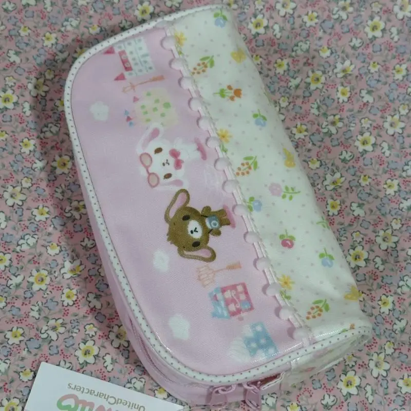 New Kawaii Cute Sugarbunnies Pencil Case Cosmetic Bag Large Capacity Student Desktop Miscellaneous Storage Bag Gift for Girls