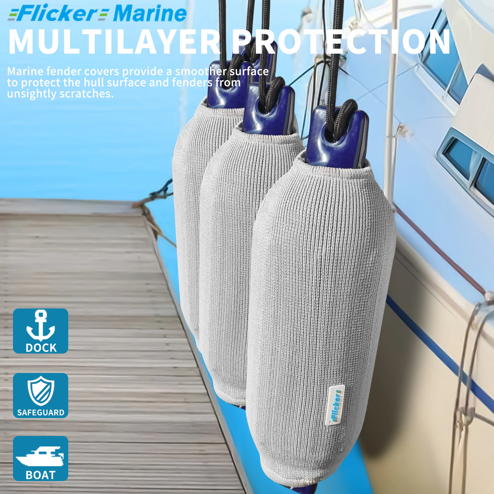 

Чехлы на крылья для лодок с комплектом бамперов, рукава для крыльев для морской док-станции, прочная защита из полиэстера для стыковки яхт и лодок