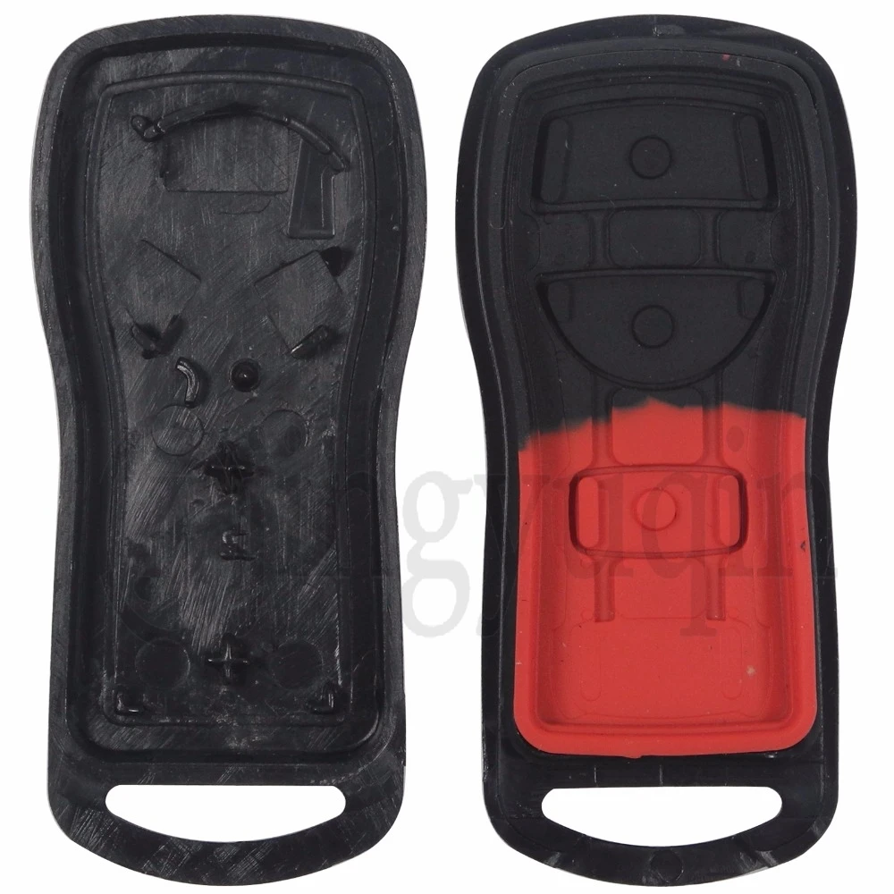 3 ปุ่มรีโมทกุญแจรถ Stying Fob Shell Case Cover Blank สําหรับ Nissan Armada Xterra Pathfinder Frontier Quest Titan Murano