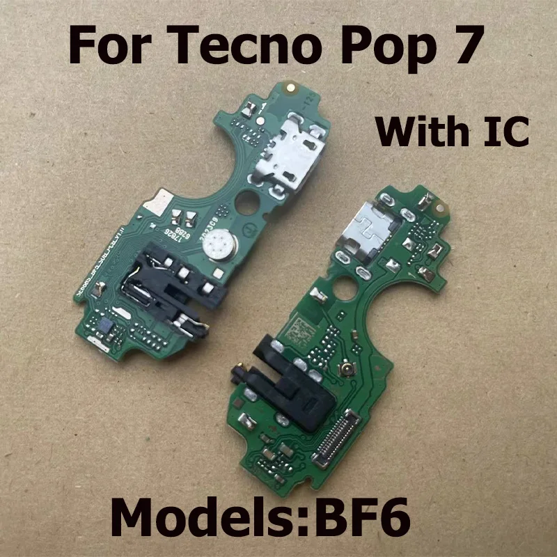 New Charging Port Flex Cable For Tecno Pop 7 BF6 Fast Charger Dock Connector For Pop 7 Pro BF7 Repair Part