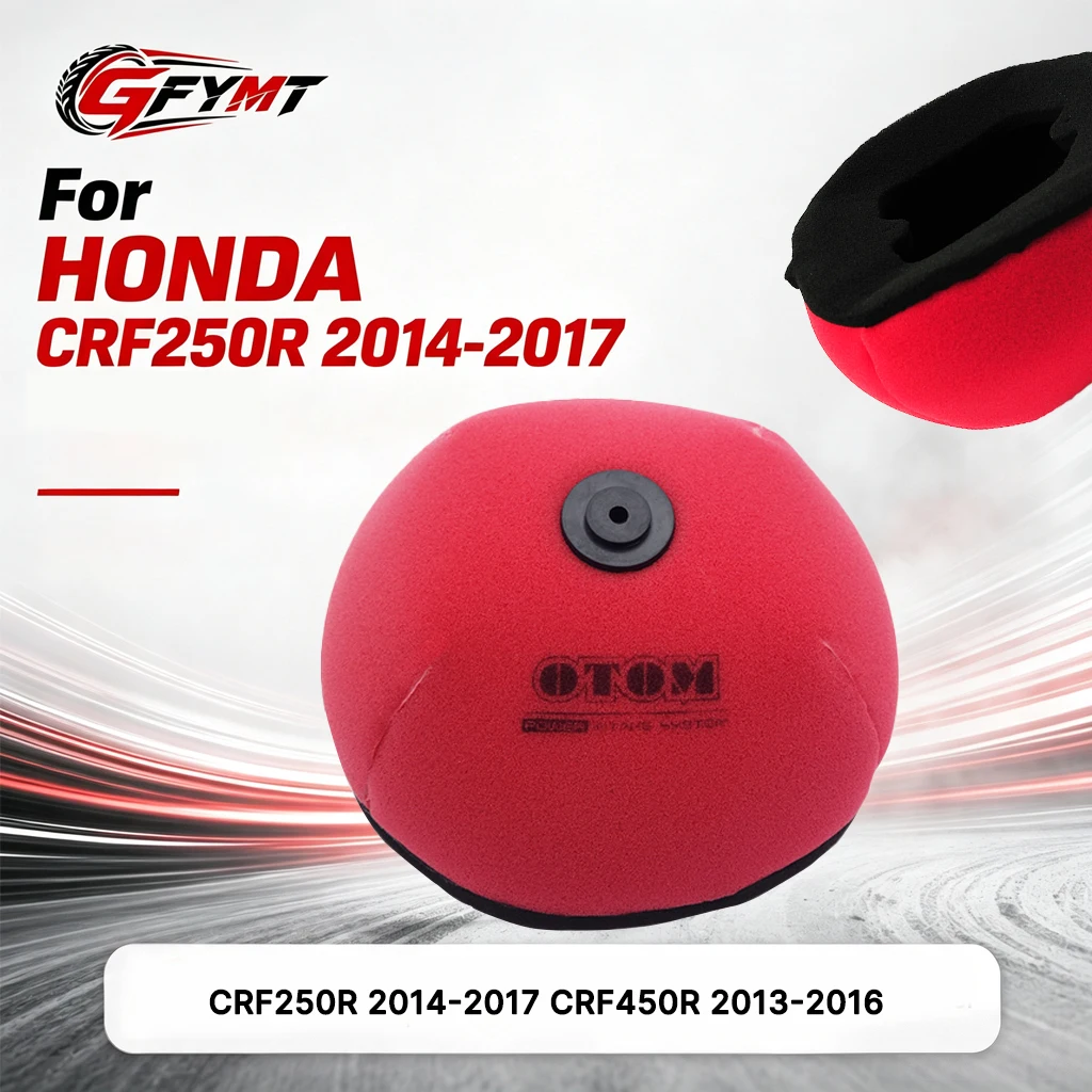 For HONDA CRF250R 14-17 CRF450R 2013-2016 Bikes Sponge Element Dual Foam Layer Washable motocross foam air cleaner Dust Proof
