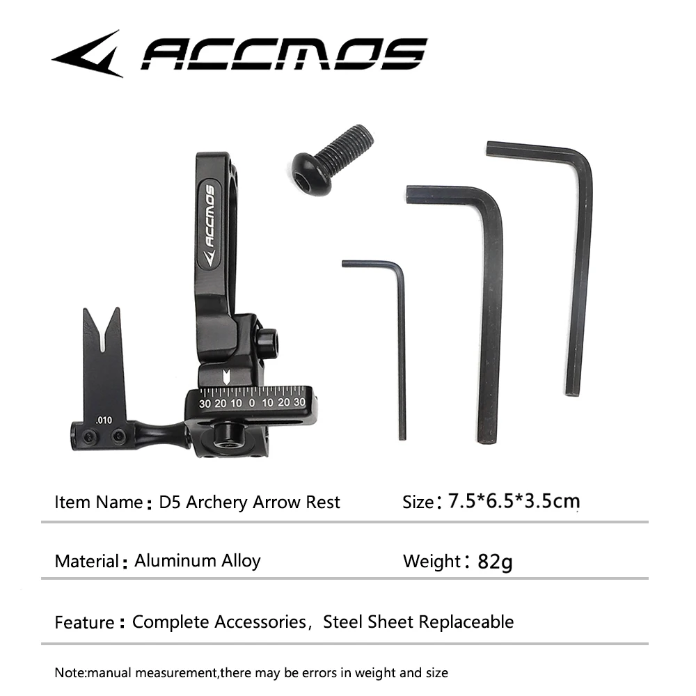 Akcmos Compound arbow Arrow Rest D5 blacha stalowa armery Arrow Rest akcesoria strzeleckie ze stopu aluminium