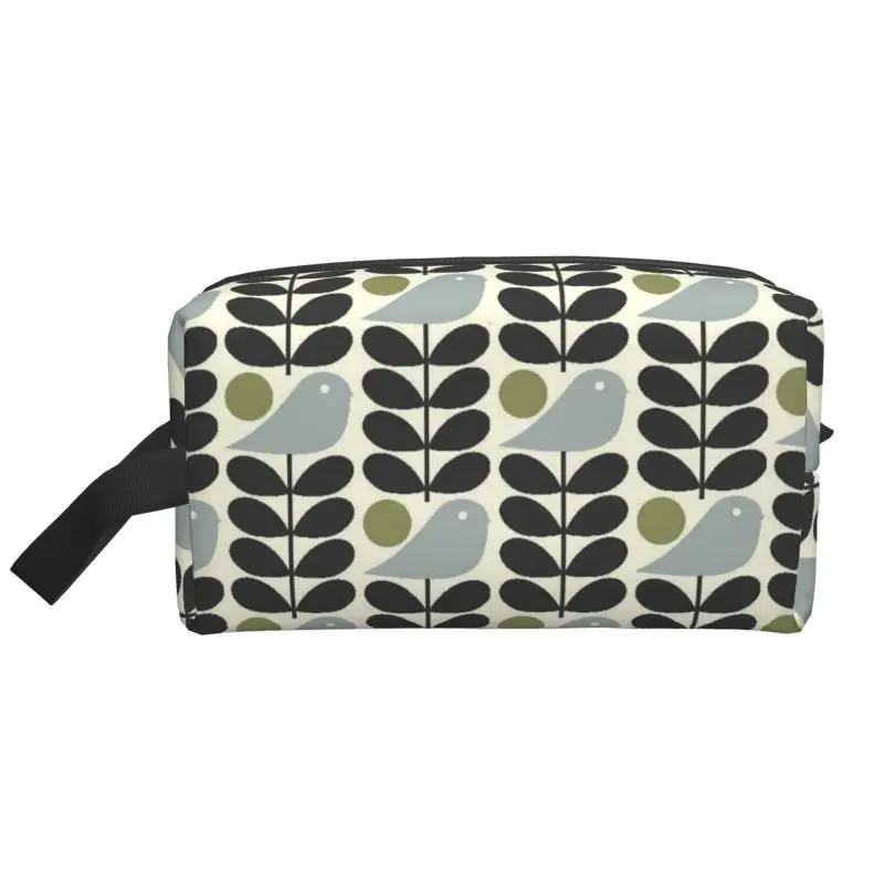 Orla Kiely Multi Stem Flowers Makeup Bag Women Travel Storage Toiletry Bag Portable Cosmetic Organizer Waterproof Makeup Bags