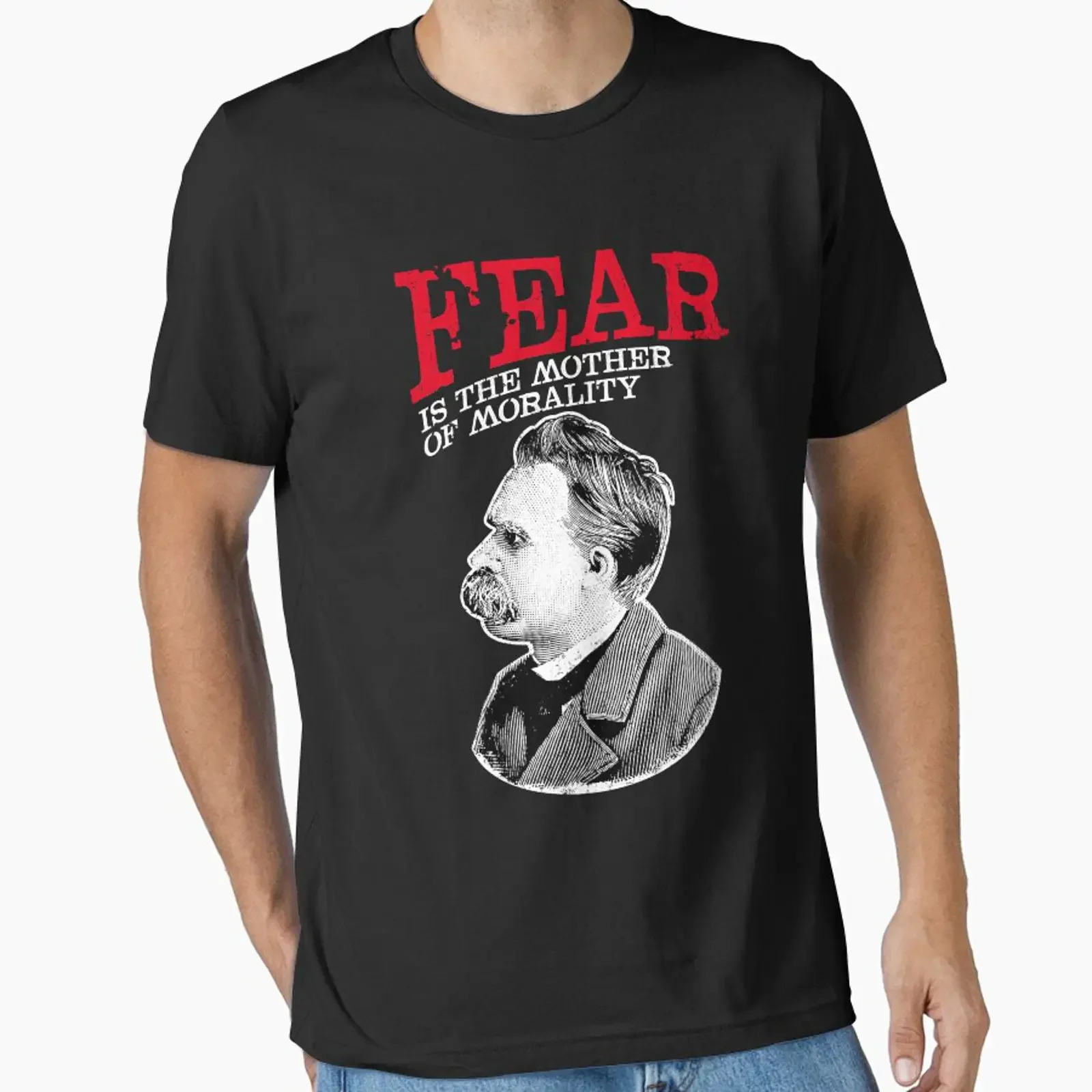 Fear Is The Mother Of Morality Friedrich Nietzsche Quote Essential T Shirt vintage Washed Stretched graphic Soft Unisex