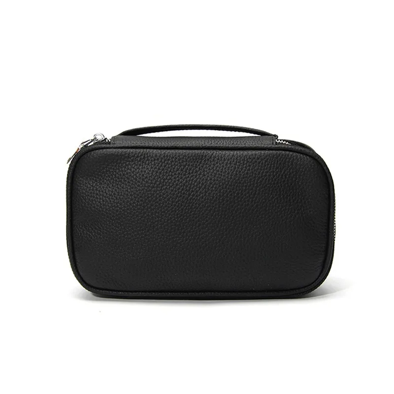 Makeup Bag for Girl, Portable Leather Cosmetic Bag,Makeup Pouch with Mesh Pocket, Multi-Functional Toiletry Organizer for Travel