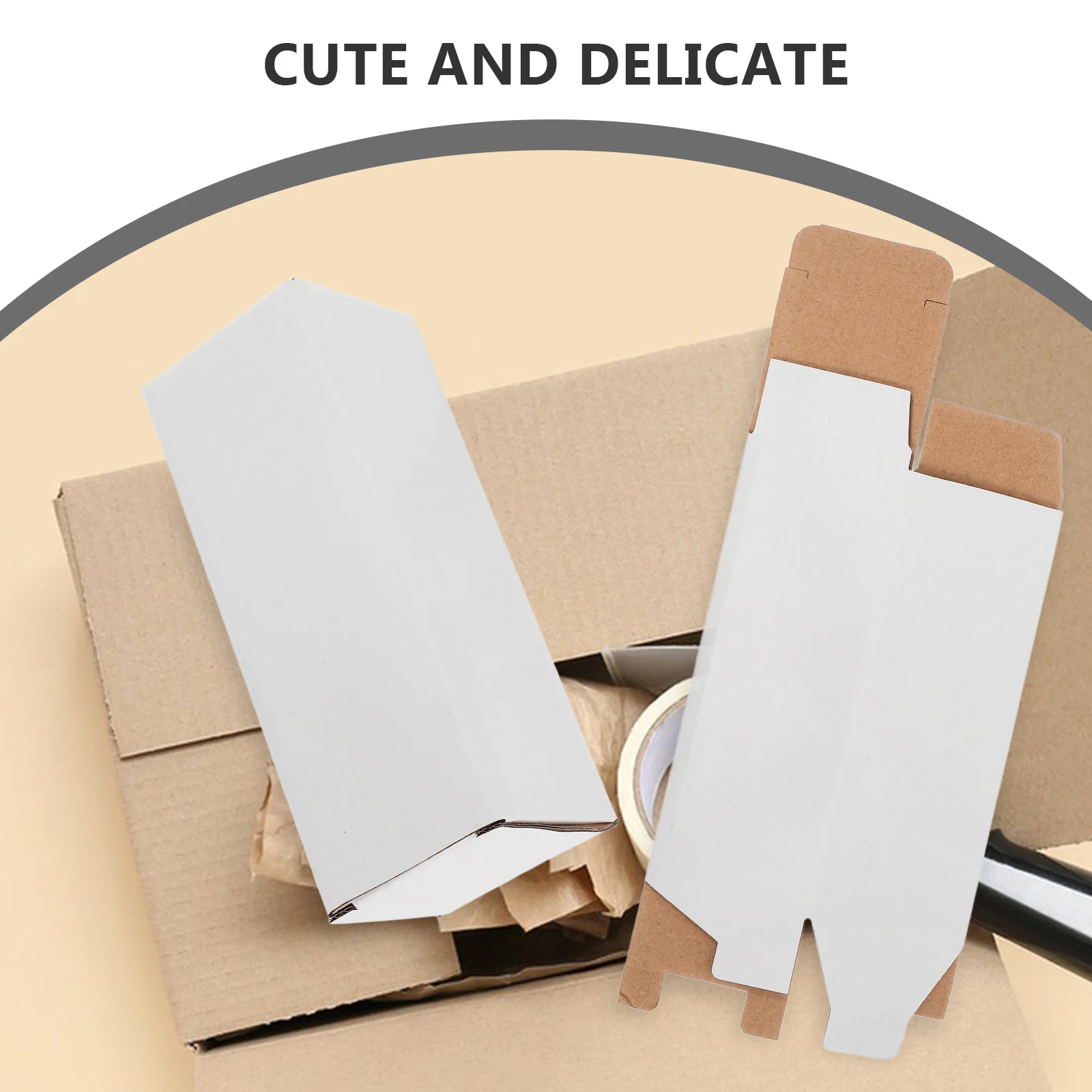 10Pcs Corrugated Paperboard Box Modern Design Ideal for Product Presentation Small Item Packing Moving Storage Box