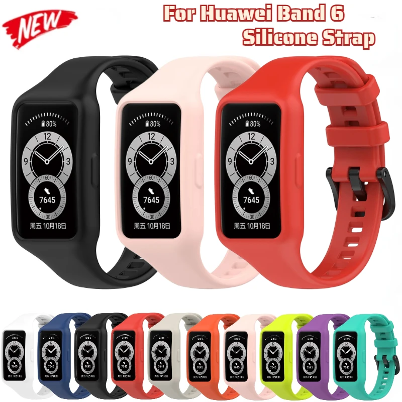 Cinturino in Silicone per Huawei Band 6 sostituzione Honor Band 6 cinturino sportivo antigoccia due in uno per custodia Huawei Band 6 Pro