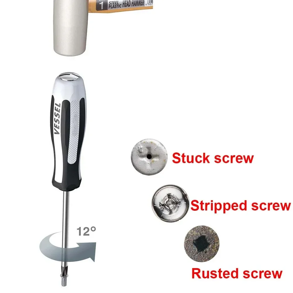 VESSEL N0.980 Series MEGADORA IMPACTA Phillips JIS screwdriver impact screwdriverJapanese Hand Tools