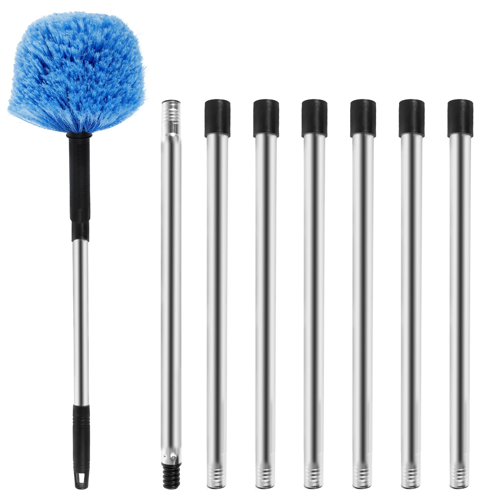 Cobweb Duster Extendable Fan Cleaner Duster with Extension Pole Multi-purpose Spider Web Brush Cleaning Kit Long Handle Spider