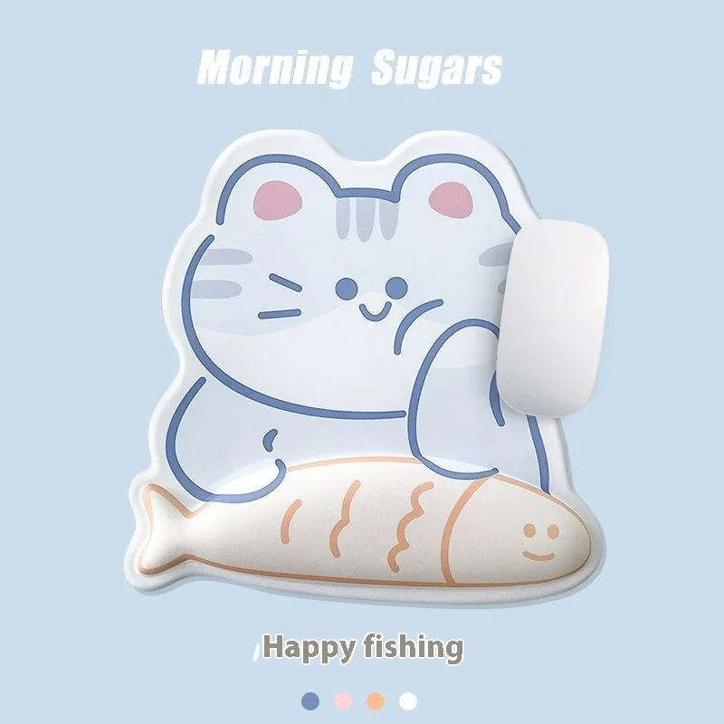 Cute and Happy Fishing Hot selling Wrist Protector, Mouse Pad, Keyboard Hand Support, Keyboard Pad, Office Mouse Pad