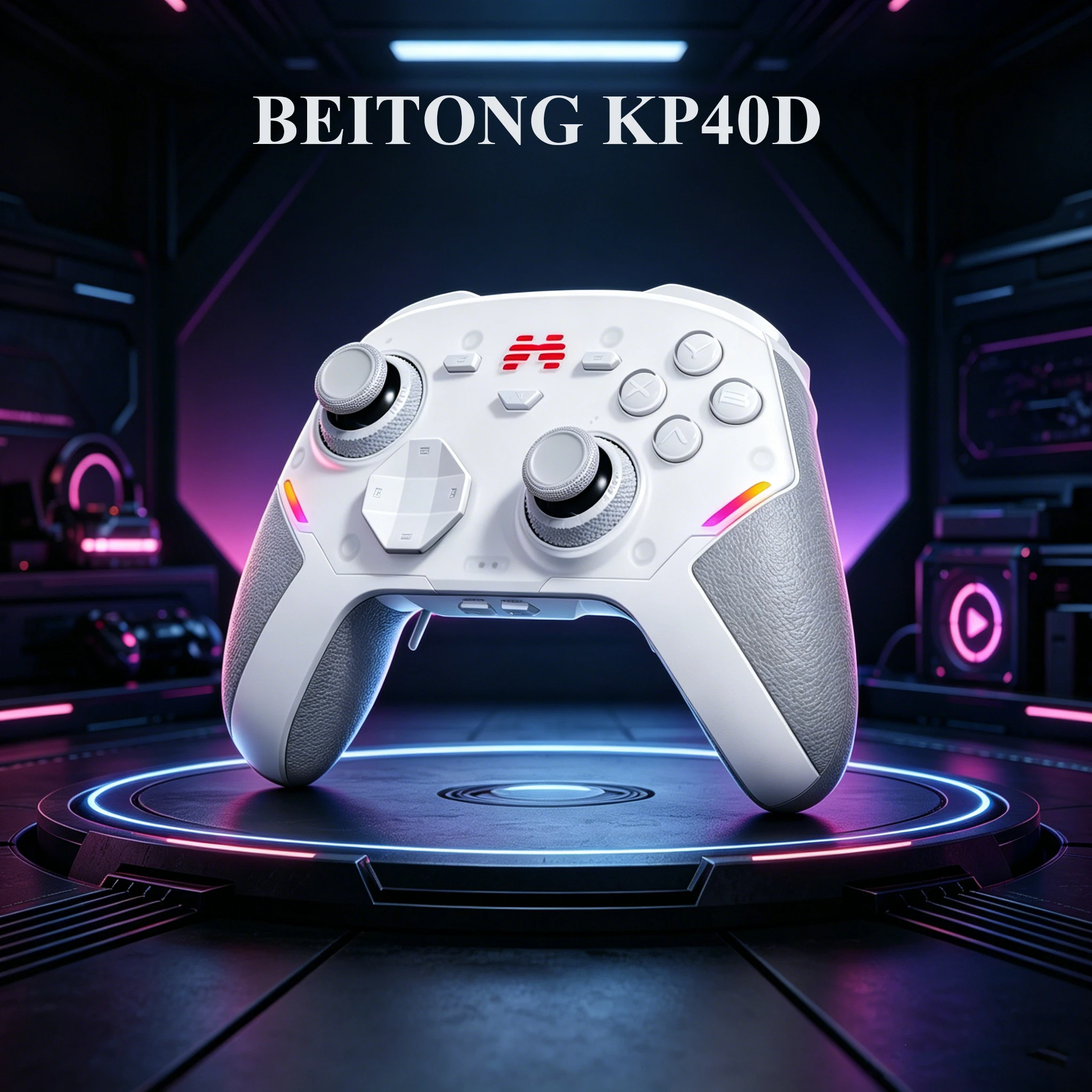 BEITONG KP40D エリートゲームパッドマイクロ振動トリガーフォース調整可能な TMR ジョイスティックコントローラー NS PC IOS Android 用