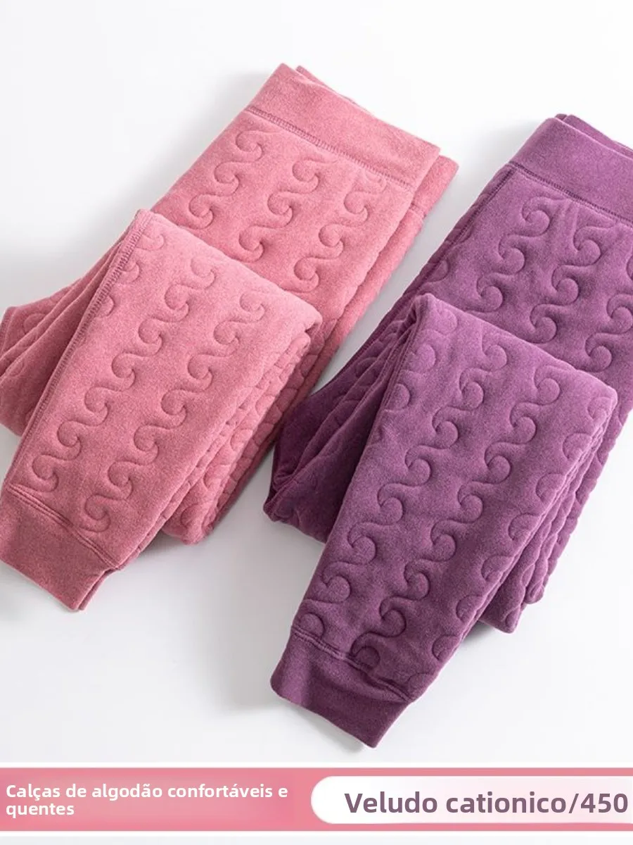 northern-special-thick-velvet-cotton-pants-women's-inner-wear-fleece-lined-thickened-cotton-elastic-double-sided-velvet-high