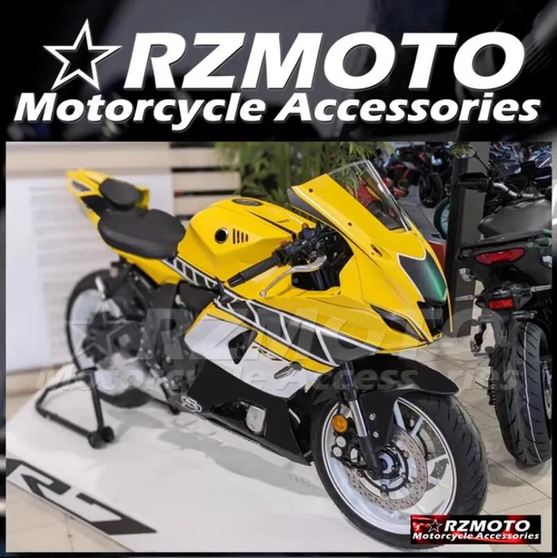 

4 подарка, новый комплект обтекателей из АБС-пластика для мотоцикла и велосипеда, подходит для YAMAHA R7 2021 2022 2023 21 22 23, желтый, на заказ