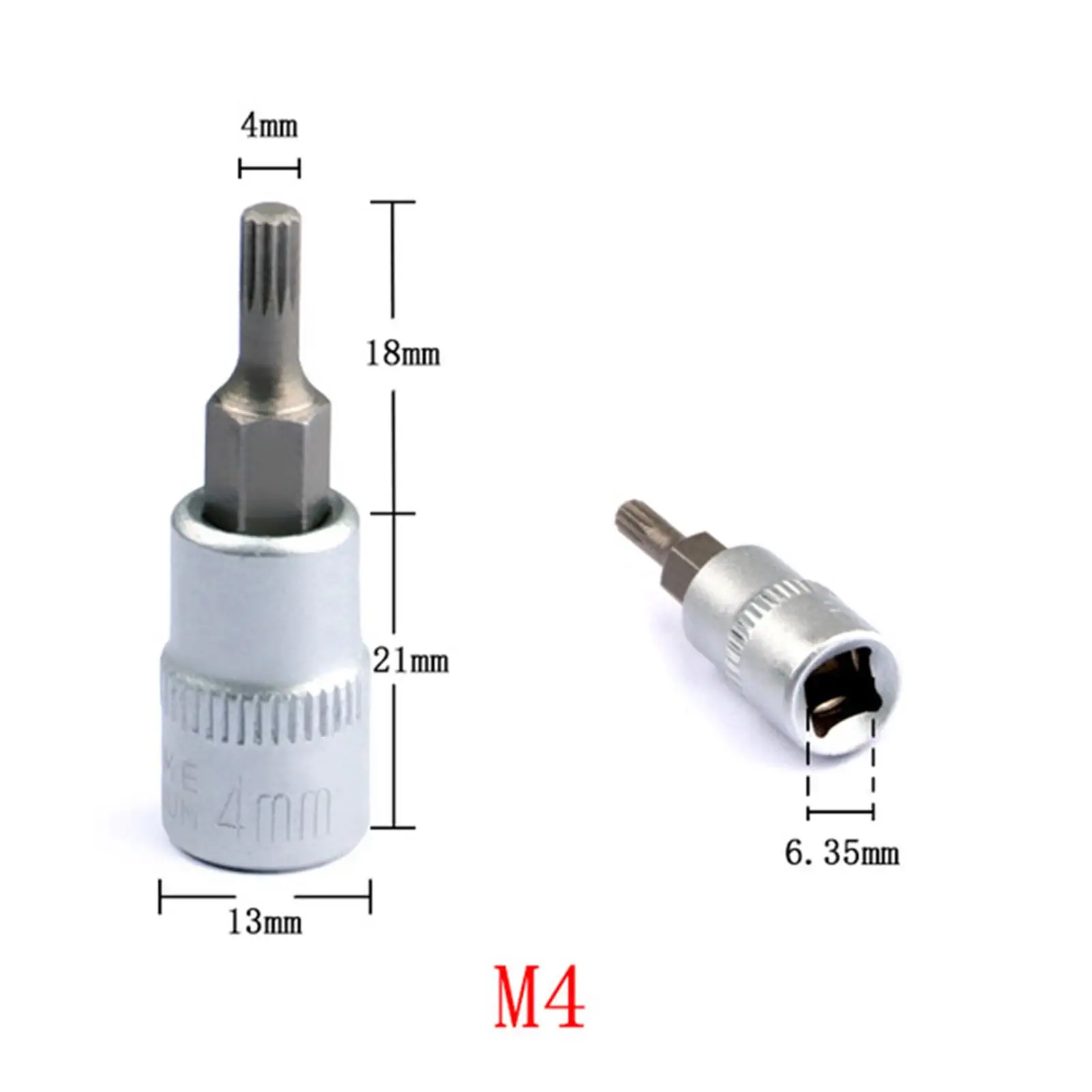 8x Socket Ratchet Screwdriver Bit Set M5 M6 M8 M10 M14 M16 1/4\'\' 3/8\'\'