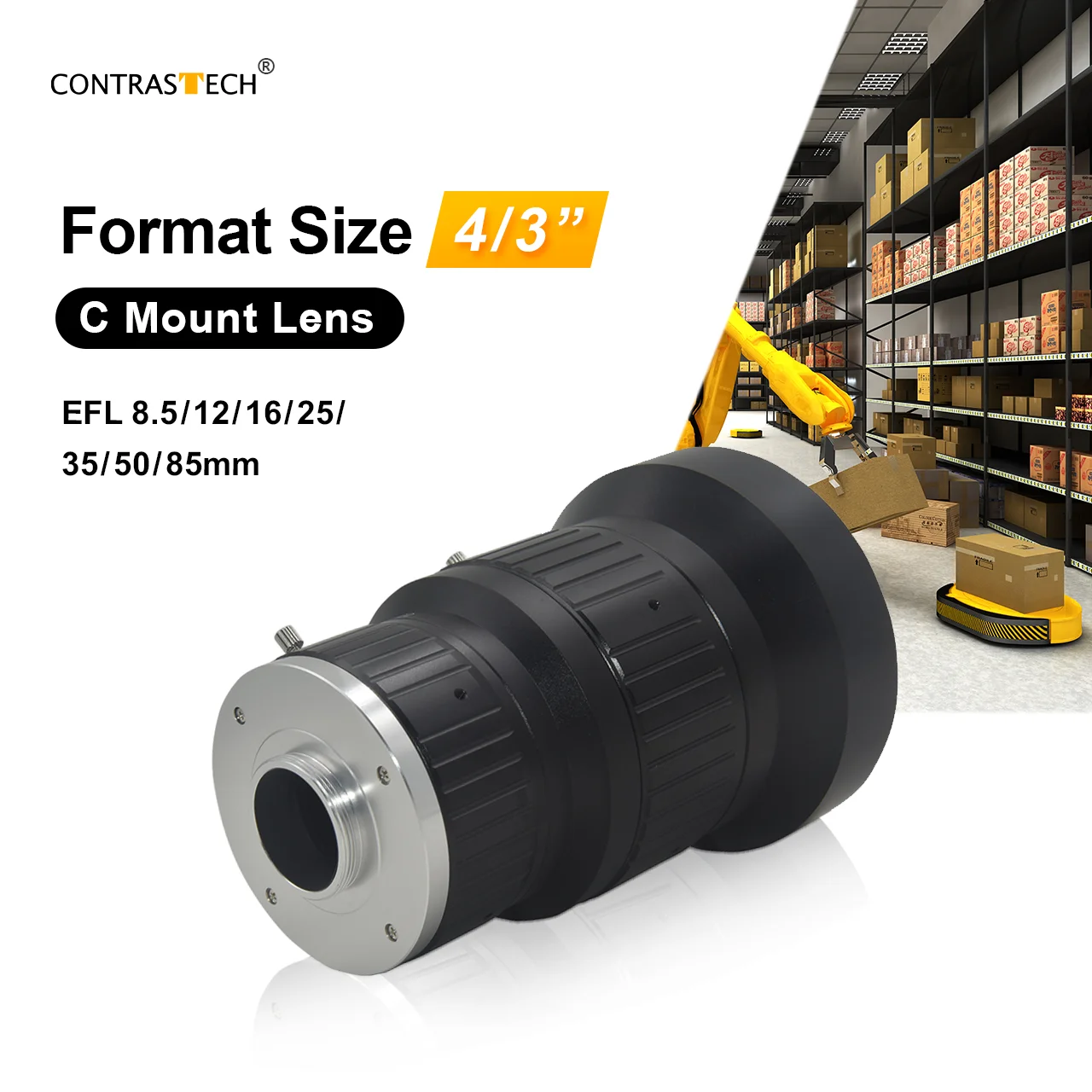 

ZXY Manufacturer Sell 400-700nm 4/3" Inch C-Mount Fixed Lend 10MP for Machine Vision Quality Control Color Sorting Surface Defec