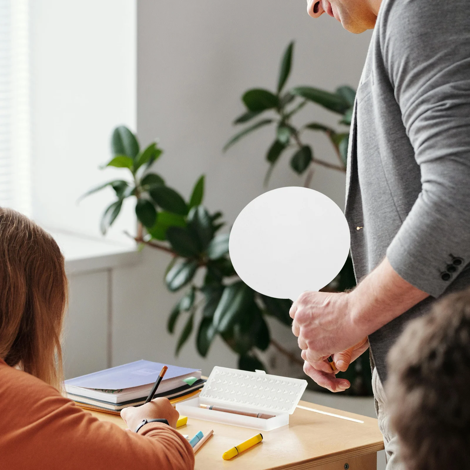 2 قطعة الاكريليك مزدوجة الوجهين الجاف محو الإجابة مجداف يده السبورة الصغيرة قابلة لإعادة الاستخدام لوحة للكتابة لطلاب الفصول الدراسية #3