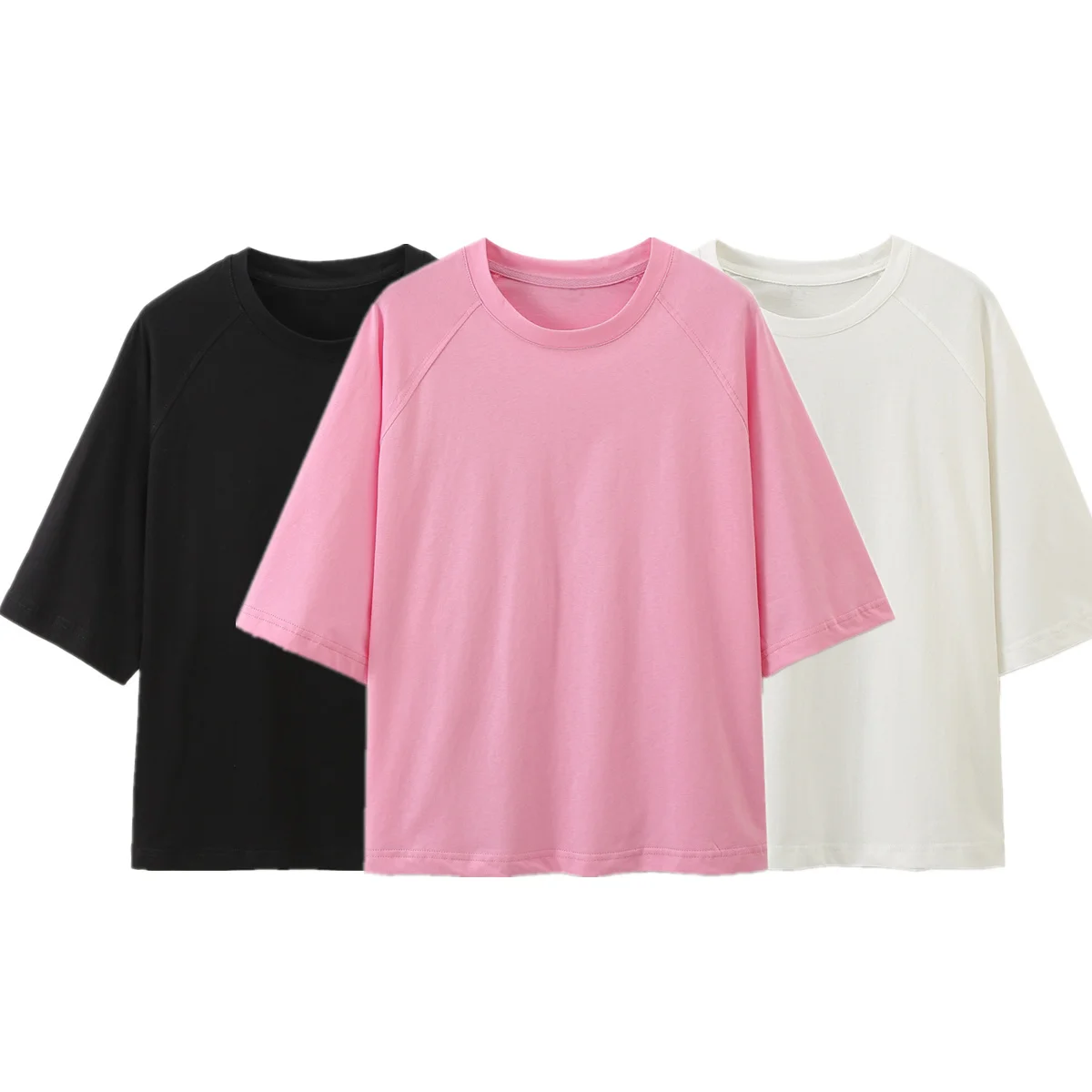 

Maxdutti British Fashion Minimalist Short Sleeved T-shirt For Women Cotton Solid T-shirt T-shirt Woman Clothes Female Clothing T