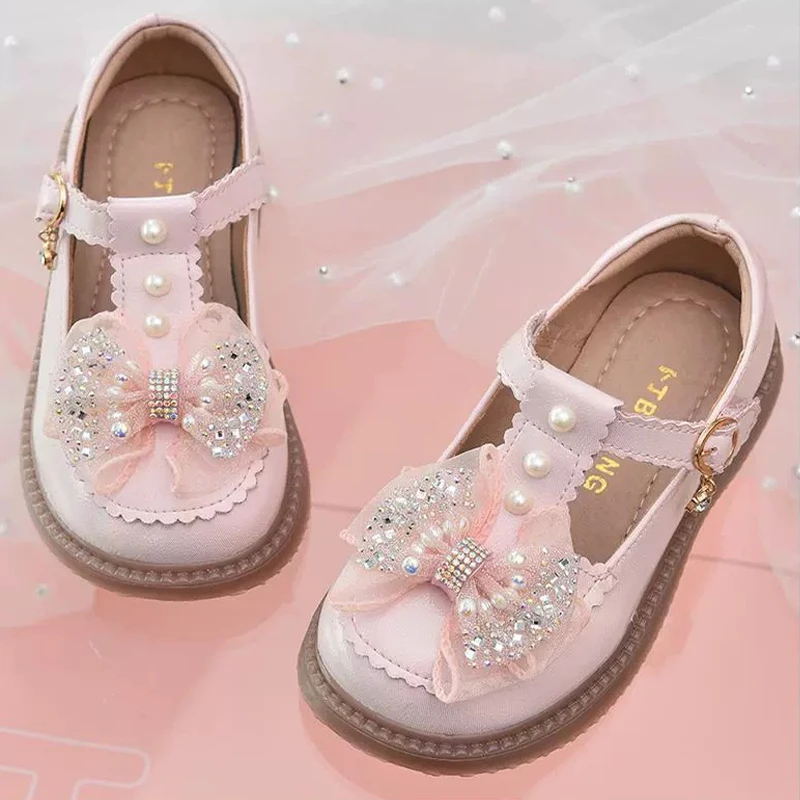 

Kids'Casual Shoes Girls Spring Bow Fashion Sport Outdoor Breathable Anti-slip Pink White Size 26-36