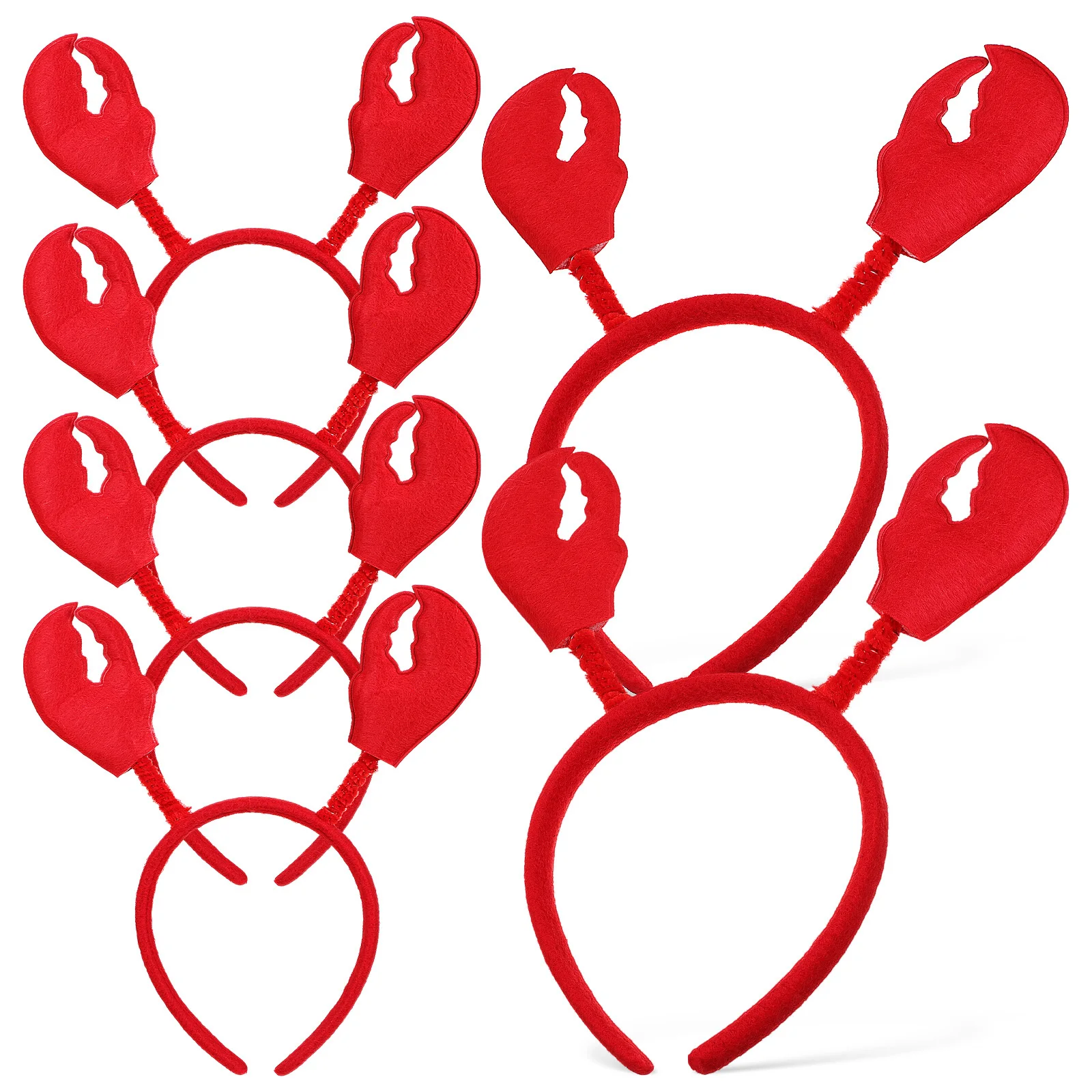 6Pcs Lobster Headbands Crab Bopper Party Costume Accessories Funny Holiday Headwear for Adults Women Crawfish Party Decorations