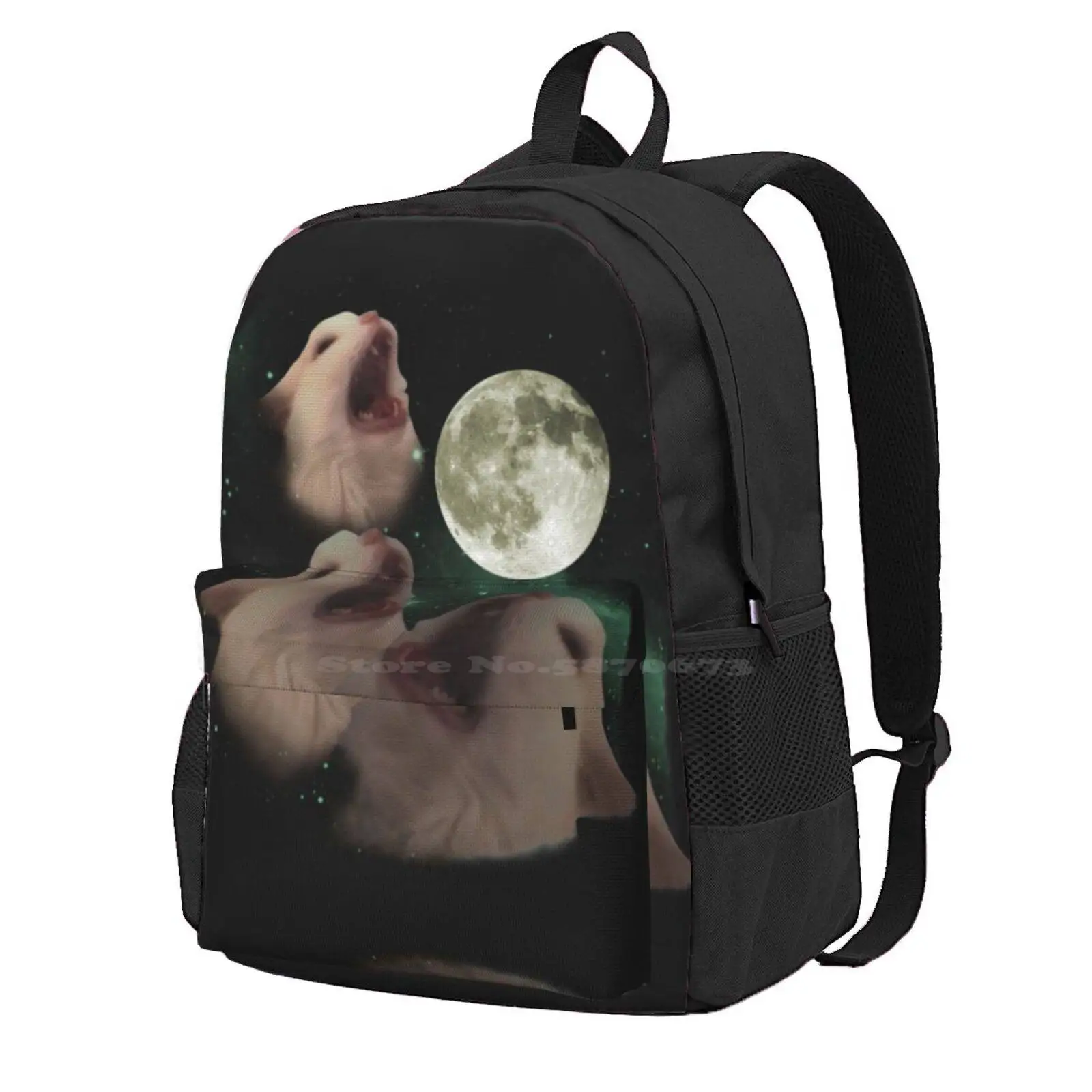 

Three Thurston Moon 80'S Like Hot Sale Schoolbag Backpack Fashion Bags Thurston Waffles Cats 80S Meme Funny Cute Instagram Moon