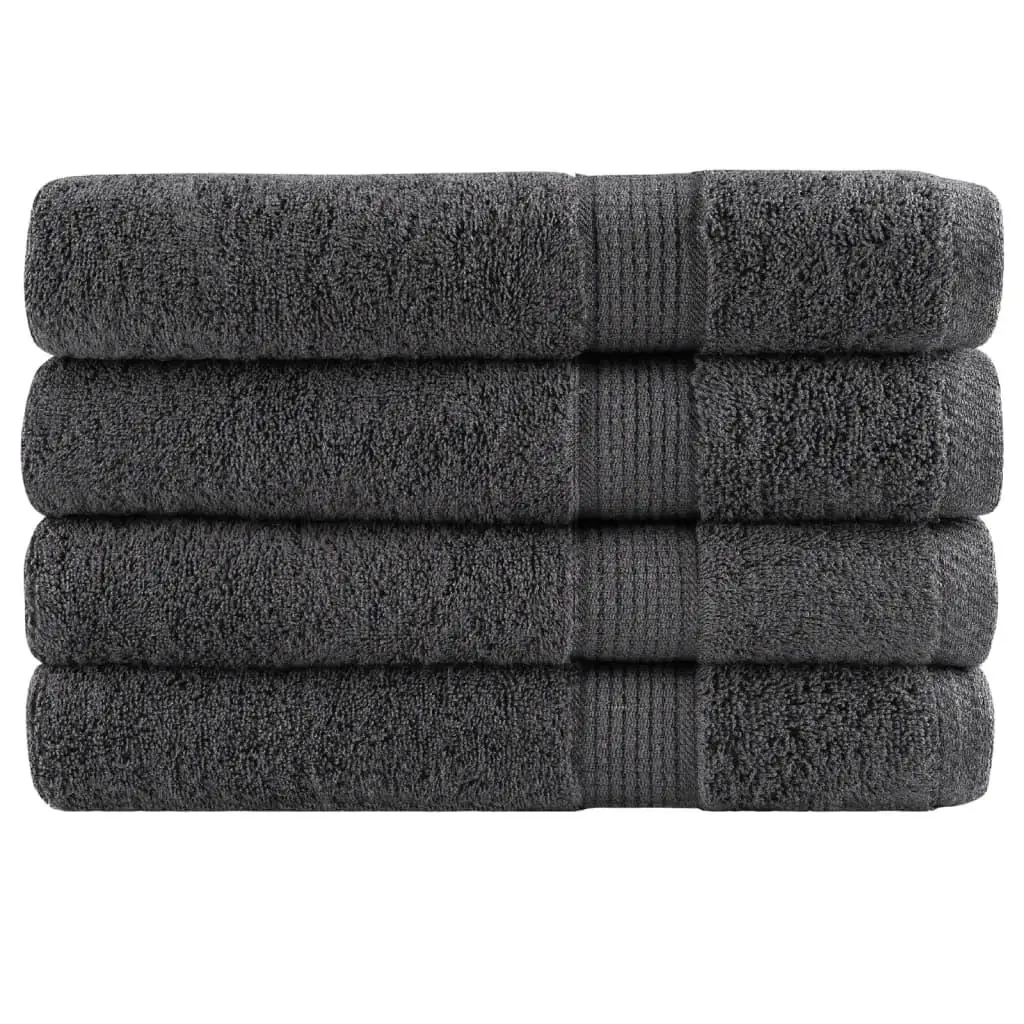 4pcs Premium Sauna Towels SOLUND - Anthracite 80x200cm, 600gsm Soft & Absorbent