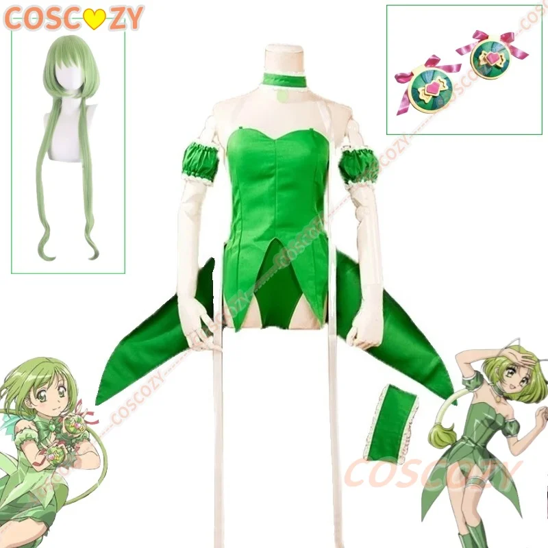 

Anime Tokyo Mew Mew Retasu Midorikawa Mew Lettuce Maid Dress Cosplay Costume Wig Props Custom Sizes