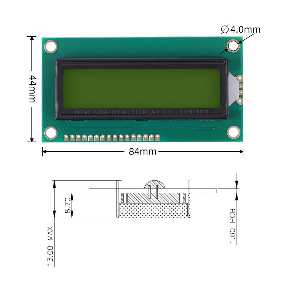 Cyrillic Yellow Green Film 1602C2 Liquid Crystal Display 2X16 84X44MM Arduino With Backlight Built-In ST7066U Character Screen