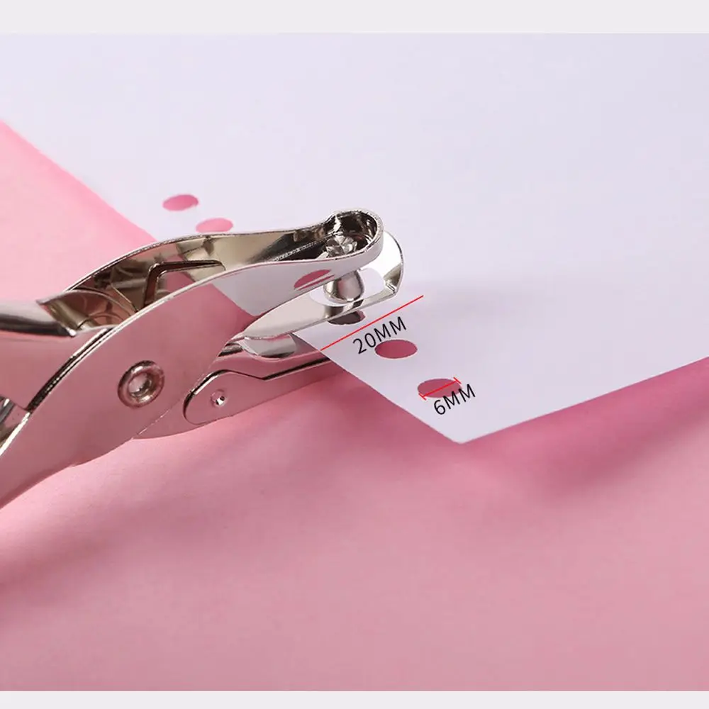 Sturdy Metal Binding Supplies 6mm Punch Circle Single Hole Hole Punches Cutter Tools Notebook Punch