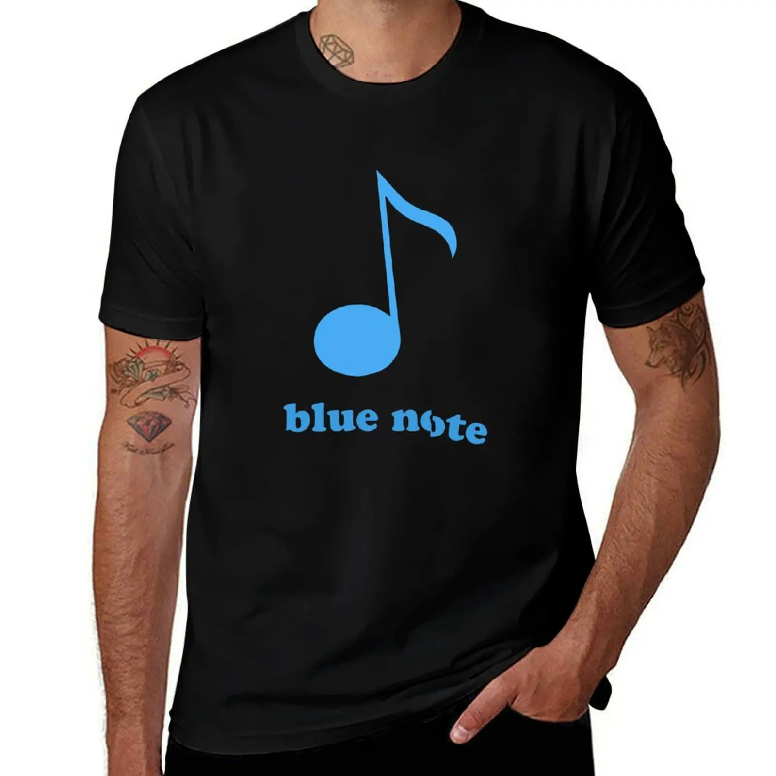 

Blue Note T-Shirt anime stuff Aesthetic clothing plus size tops graphics mens vintage t shirts