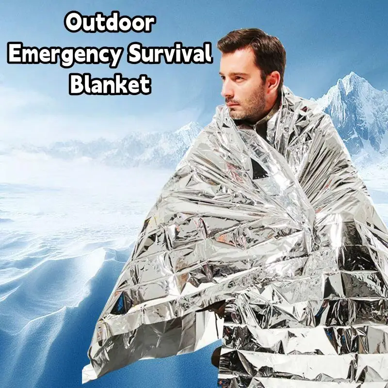 

1/5 шт. золото/серебро аварийное одеяло для выживания на открытом воздухе термоветрозащитное водонепроницаемое спасательная занавеска для оказания первой помощи фольга