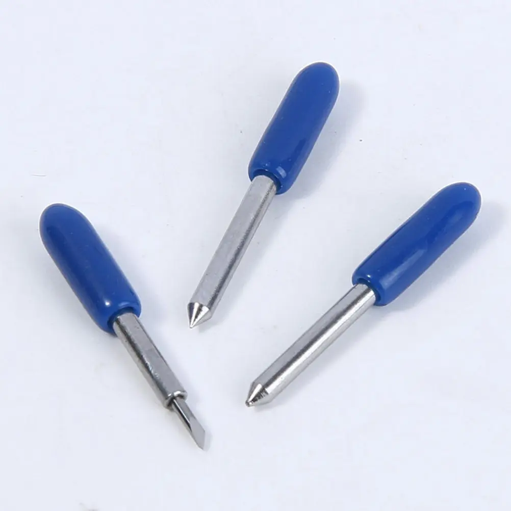 

50Pcs Lettering Cutters Tungsten Steel Replacement Blades Rubber Wrapped for Vinyl Cutting Fabric Engraving Plotter Cutting