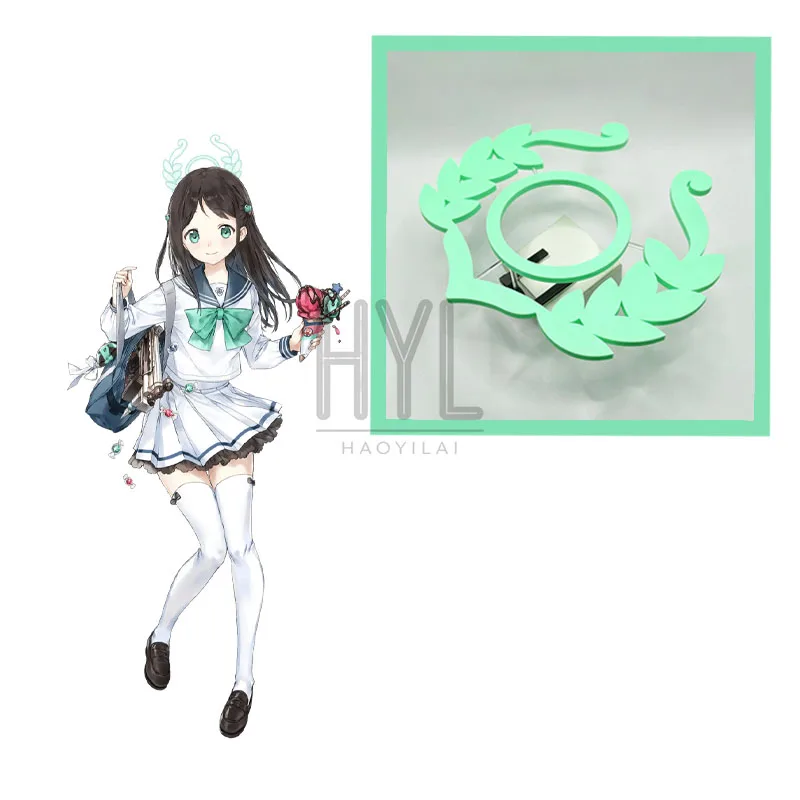 Game Blue Archive Airi Kurimura Cosplay Halo Green Headpiece For Women Men Halloween Carnival Party Headwear Costume Accessories