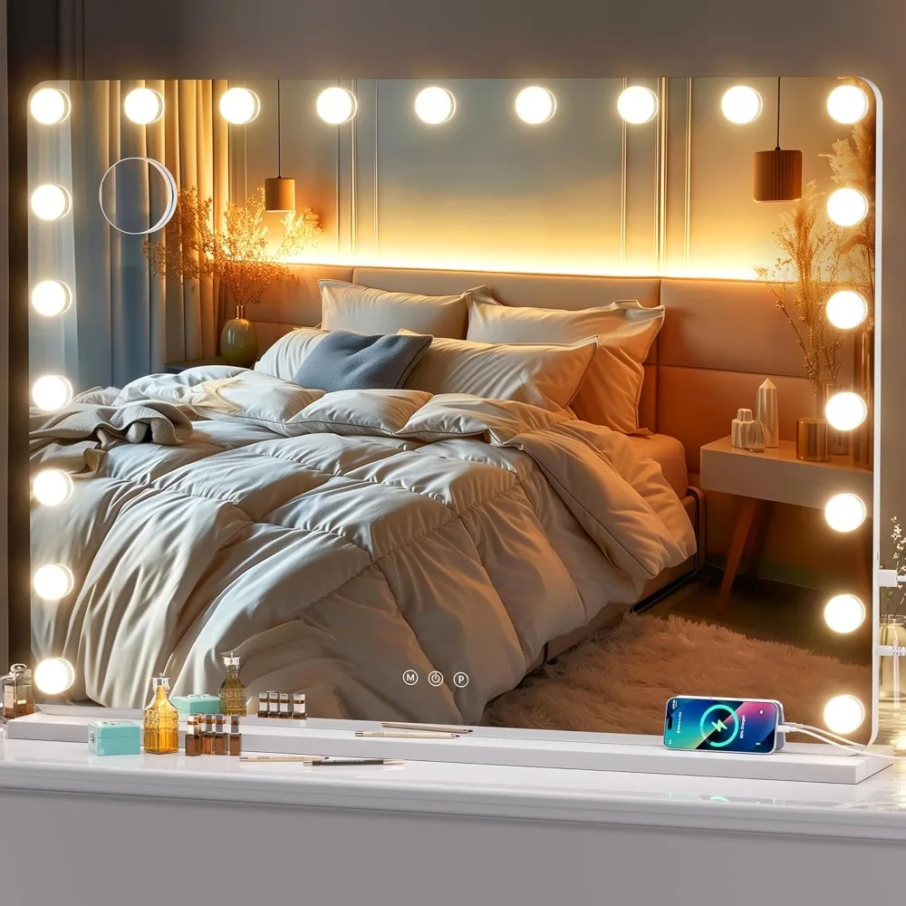 Decorative Mirrors,40 inch x 29 inch mirror with 21 light bulbs and 10x magnification,Decorative Mirrors.