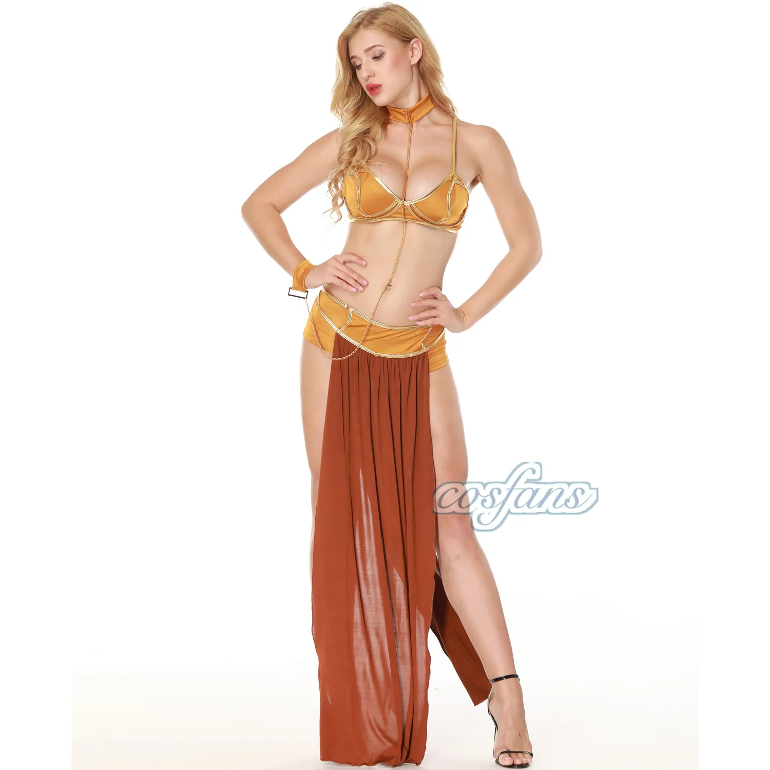 

Ancient Princess Leia Cosplay Costume Sexy Goddess Dress Adult Stage Performance Outfits