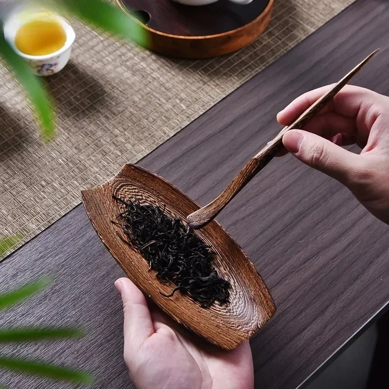 tea-spoon-two-piece-set-tea-spoon-shovel-black-walnut-solid-wood-holder-six-pieces-teaware-ceremony-utensils