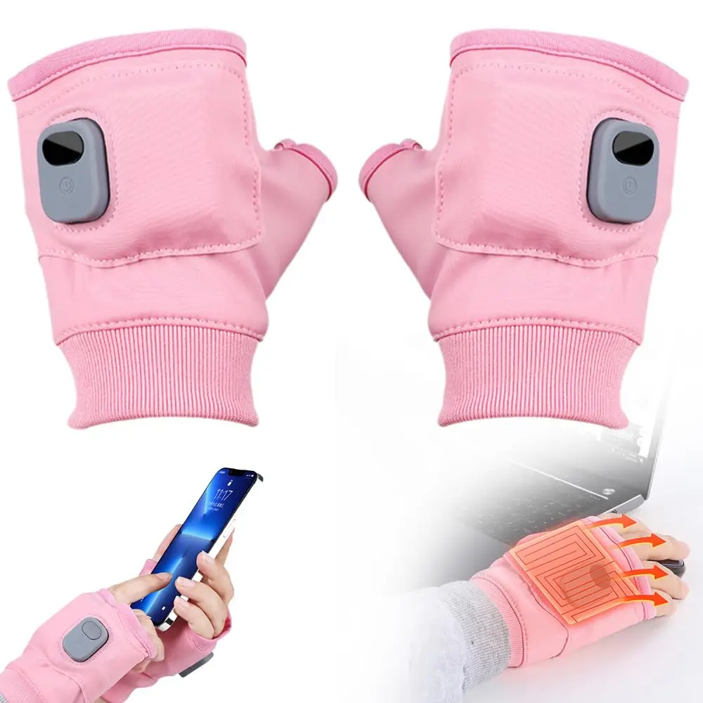 

Smart Heated Gloves USB Heating Warm Office Riding Hand Warmers Self Heating Thermal Gloves 2000mAh Rechargeable Warm Gloves