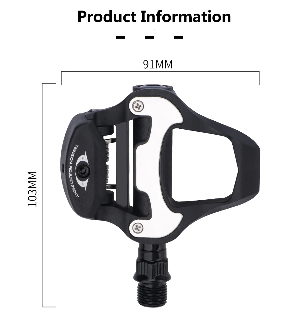 RACEWORK Rennrad Pedal Fahrrad Selbstsichernde Pedale Radfahren Lager Stollen Klick Für LOOK KEO System Mit Verriegelungsplatte – Detail 3