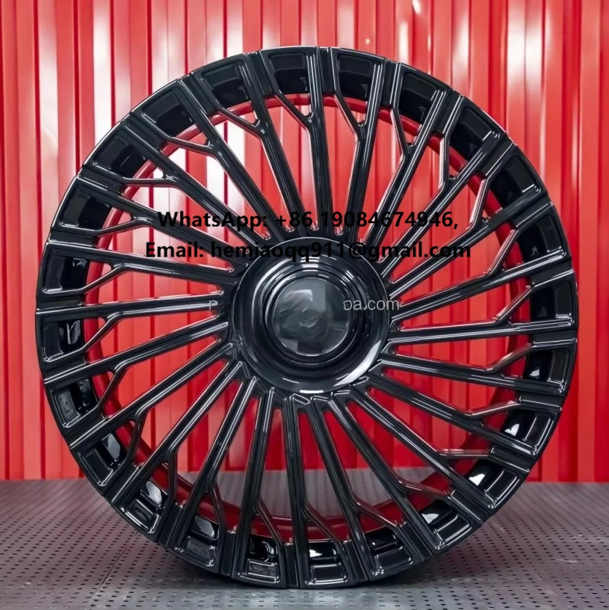 

New Design Monoblock With Gloss Black Multi Spoke Design with Floating Cap Forged Wheel Compatible with Rolls-Royce Cullinan
