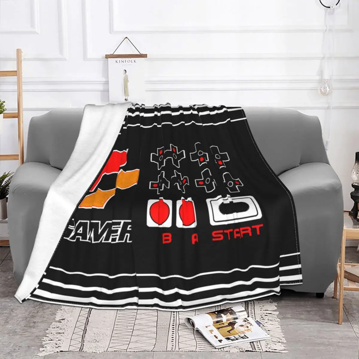 Konami Code Blanket Contra Run and Gun Game Fleece Velvet Breathable Super Warm Thin Throw Blankets For bed Plush Thin Quilt