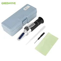 3 in 1 Handheld Honey Refractometer 58-90% Brix Sugar Concentration Meter 38-43% Baume Degrees 12-27% Water Contents Test