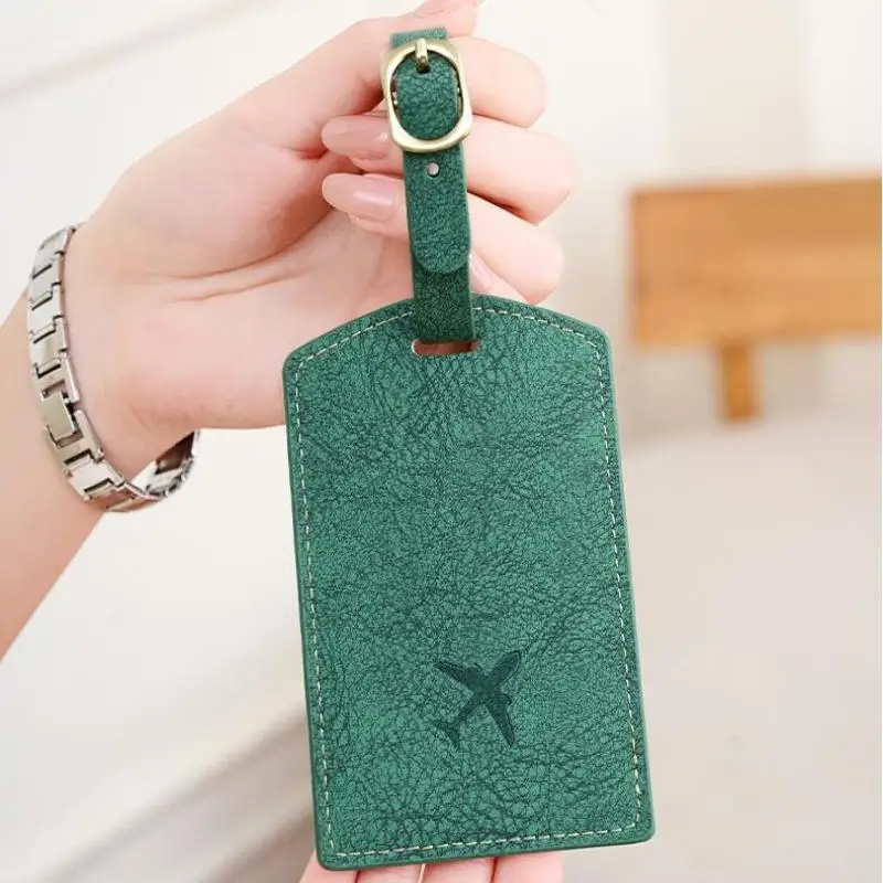 Modna zawieszka do bagażu z PU, etykieta na bilety podróży zagranicznych, zawieszka do bagażu zapobiegająca zgubieniu, etykieta z imieniem i nazwiskiem, etykieta adresowa.