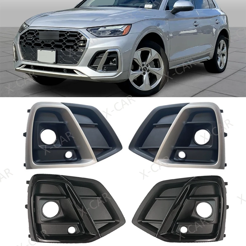 

Для Audi Q5 SQ5 2021 2022 2023 2024 передний бампер дневного света противотуманная фара накладка рамка крышка капот