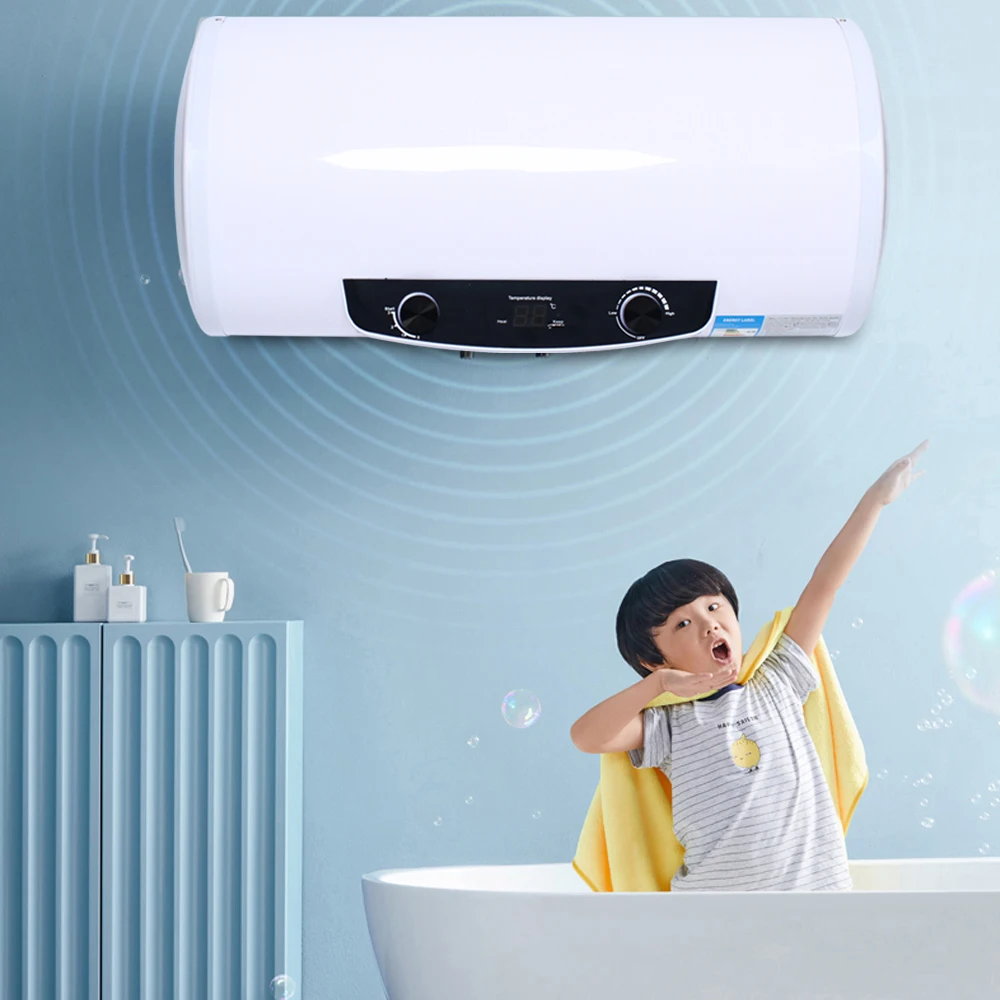 

Электрический водонагреватель 80л/100л, 1500 Вт, быстрый нагрев с керамическим вкладышем и запуском низкого давления, настенное крепление для кухни, ванной комнаты, 110 В