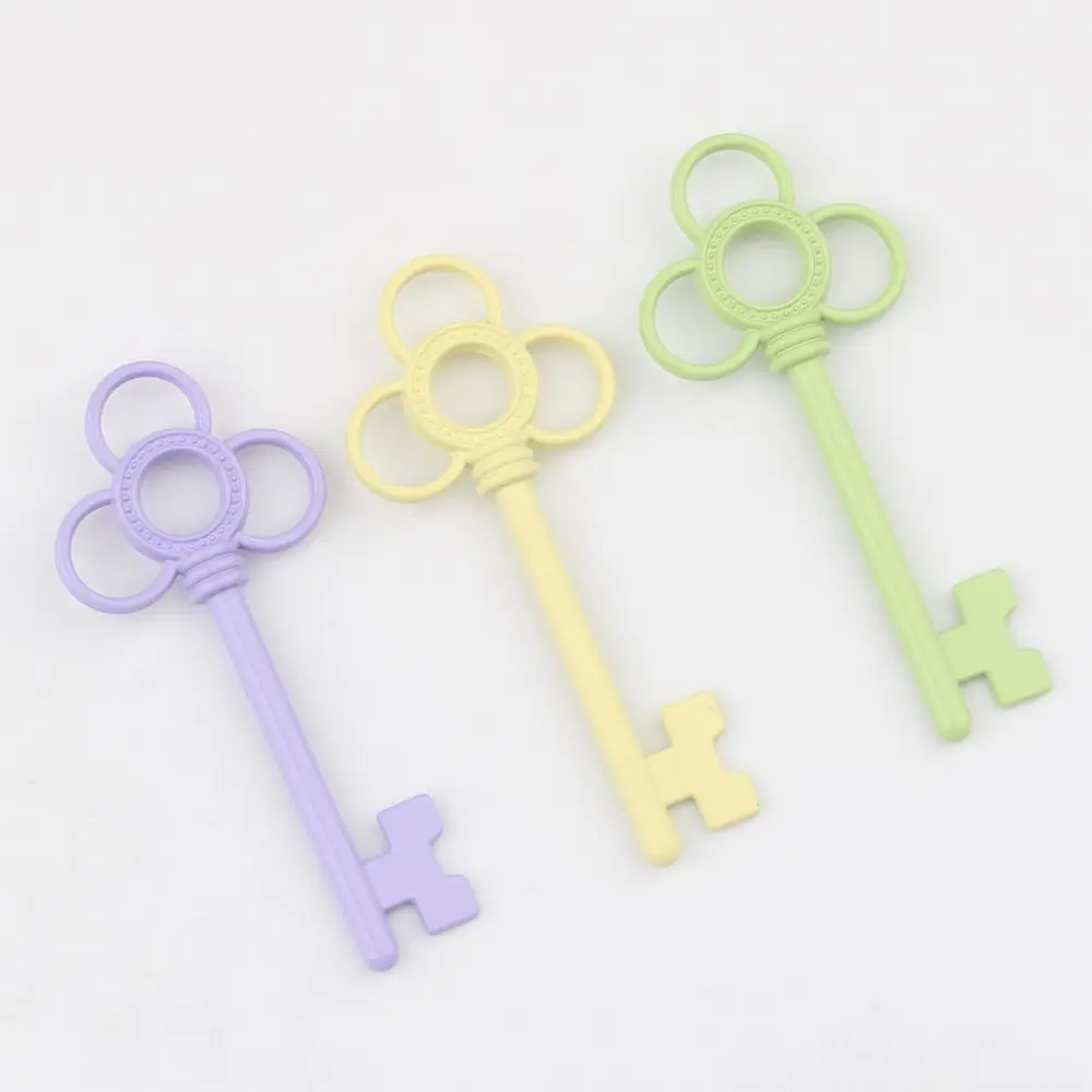 10 pz/lotto semplice lega dipinta floreale chiave pendente braccialetto fai da te collana risultati dei gioielli