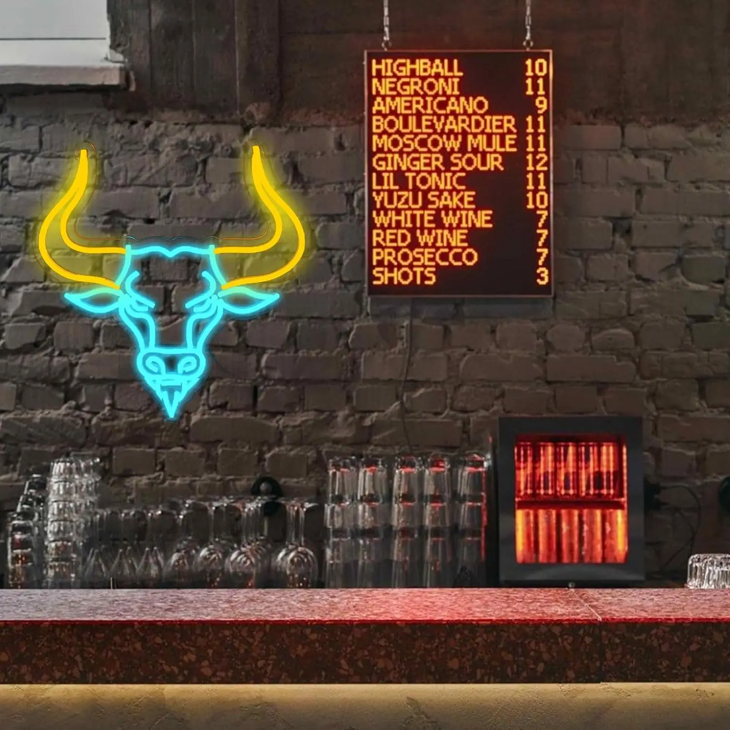 Longhorn Ox Neon Light Sign Dimmable LED Neon Sign For Wall Decor Office Man Cave Shop Club Bar Game Room Decor Art Gift