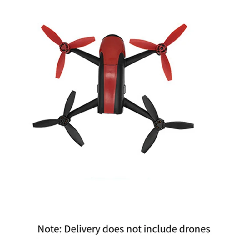 AT41 8 قطعة مناسبة لـ Parrot Bebop 2 شفرات المروحة بدون طيار ملحقات الطائرة بدون طيار أسود + أحمر